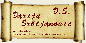 Darija Srbljanović vizit kartica